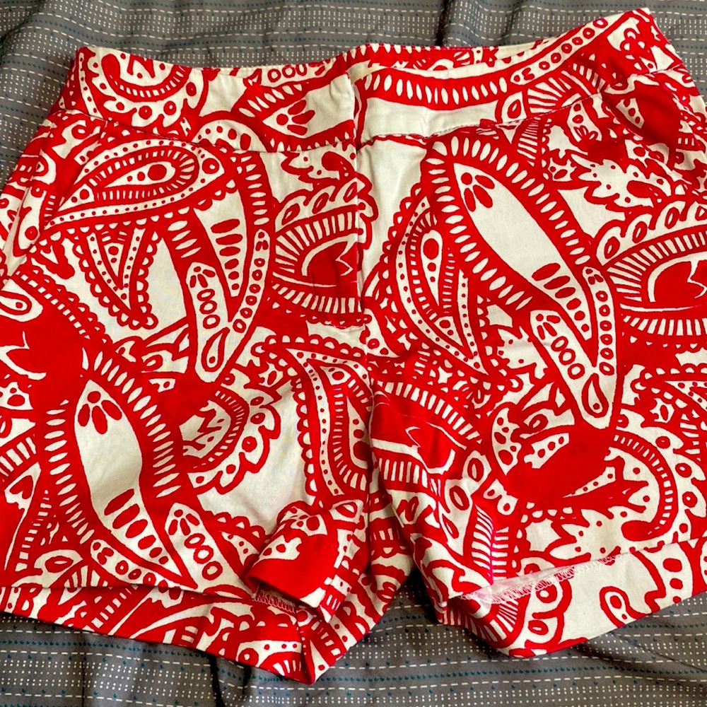 Womens hot pink and white pattern shorts size 2
